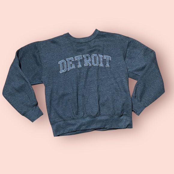 Gray Sweatshirt With Detroit on Front - Picture 3 of 9